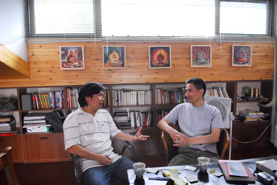 與四川美術學院教師交流